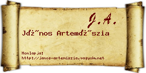 János Artemíszia névjegykártya
